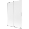 Mexen Velar L, 2-krídlová posuvná vaňová zástena 120 x 150 cm, 8mm sklo námraza, chrómová, 896-120-003-31-01
