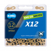 Řetěz KMC X12 Ti-N Gold/Black Waxed 126 článků