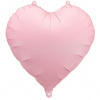 PartyDeco Fóliový balón Srdce svetloružové 45 cm