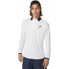 Pánske tričká (dlhý rukáv) Asics Men Court 1/2 Zip Long Sleeve Top - brilliant white - Biely (XL)