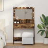 zahrada-XL Toaletný stolík Dymová dub 79 x 41 x 135 cm Kompozitné drevo 865113
