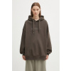 Mikina adidas Originals Ess Lin Hoodie zelená farba, s kapucňou, s potlačou, JW1029