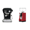 Ascaso Dream ONE, Dark Black + Eureka Mignon Bravo, CR ferrari red