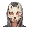 Strašidelná maska z mačacej lebky na halloweensku tvár (LEBKA maska zviera lebka kosti Halloween mačka)