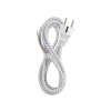 Flexo cord 3x0.75mm braided 2.4m EMOS S00003 for iron