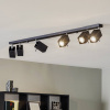 SOLLUX LIGHTING Stropné bodové svetlá Square, čierne 6-plameňové lineárne - LW.0460