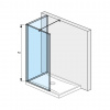 Jika Pure Sklenená stena L 120 cmx80 cm na sprchovú vaničku 120 cmx80 cm, s úpravou Jika Perla Glass, 120cm x20cm x200 cm H2694210026681