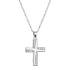 Strieborný náhrdelník kríž so zirkónmi 12135.1 crystal