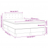 vidaXL Boxspring posteľ s matracom a LED krémová 120x190 cm látka - Krémová - 197959-131706