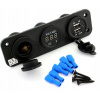 Zásuvka zapaľovača Aptel 12V s 2x USB 5V a voltmetrom
