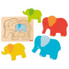 Goki Viacvrstvové puzzle - Slon, 5 dielikov