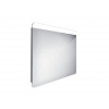 Nimco Zrkadlá - Zrkadlo s LED s osvetlením, 80x70 cm, hliník ZP 23003
