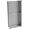 Mexen X-Wall-R zapustená polička s okrajom a poličkou 60 x 30 cm, inox - 1910603010S