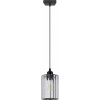 Italux Elem Modena 6782/1 BL závěsná lampa závěsná 1x60W E27 černá/průhledná