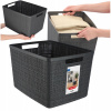 CURVER JUTE L 20L Košík 36 x 28 x 23 cm, tmavo sivý 01907-G44