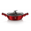 Berlingerhaus Pekáč kulatý s mramorovým povrchem a poklicí 24 cm Burgundy Metall