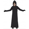 Dětská černá tunika s kapucí - dětský unisex kostým 5 - 6 let