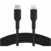 Belkin CAA004bt1MBK oplétaný USB-C - Lightning, 1m, černý