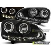 Predné svetlá Volkswagen Golf 5, 2003-2009, Angel Eyes + LED, čierne black