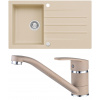 Set Alveus (dřez Cortina 130 Beige 55, s excentrem + baterie Nina Beige 55) SETA25343