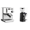Rancilio Silvia E, white + Rocket Espresso FAUSTO 2.1, black