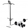 zahrada-XL Nástenná posilňovacia veža s činkami barbell a dumbbell 30,5 kg 275358