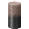 Sviečka bolsius Rustic, Vianočná, Sunset Creamy Caramel+ Anthracite, 130/68 mm