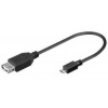 PremCord USB kab redukcia A/fem-MicroUSB/male20cmOTG, kur-14