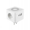 Viking síťový adaptér Y23L, 2x 230 V, 1x USB-A, 2x USB-C, dotykové světlo, bílá (VY23LW)