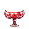 Bohemia Crystal Ručne brúsená misa na nohe Sakura Rubín 305mm