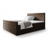 Wilsondo Čalúnená boxspring manželská posteľ s vrchným matracom Montana - hnedá Rozmer: 200x200