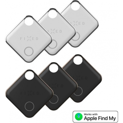 Fixed Tag Smart tracker s podporou Find My, 6 ks, 3x čierny + 3x biely FIXTAG-6PACK-BKWH