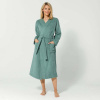 Jednofarebný župan z buklé froté zn. Colombine® s kimono golierom eukalyptus 056 Blancheporte