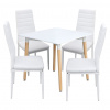 IDEA nábytok Jedálenský stôl UNO 80x80 biely + 4 stoličky SIGMA biele