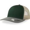 Atlantis Headwear Kšiltovka Sonic Trucker, 6 panelová COT330210zg599-bottle gree UNI Zelená/šedá/béžová