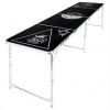 zahrada-XL HI Skladací stôl na Beer Pong výškovo nastaviteľný čierny 423930