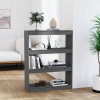 zahrada-XL Knižnica/deliaca stena sivá 80x30x103,5 cm masívna borovica 808190