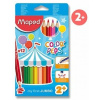 Farbičky Maped Color'Peps Jumbo - 12 farieb - trojhranné - pre deti 2+