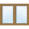 Plastové okno dvojkrídlové so štulpom ARON Basic biele/zlatý dub 1050 x 1150 mm