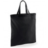 Westford Mill Nákupná taška s krátkymi ušami WM101S Black 38 x 42 cm