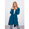 Dámsky kardigán s predĺženou zadnou stranou MI8998 morský
