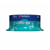 Verbatim DVD-RW 4,7 GB 4x Speed, matt silver, Cakebox - 25 ks (43639)