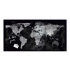Magnetická sklenená tabuľa, Mapa sveta, 46x91 cm, SIGEL 
