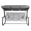 Záhradná hojdačka Rimini Black Edition s bočnými stolíkmi H039-06PB PATIO
