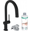 Hansgrohe Aqittura M91 - FilterSystem 210, vyťahovací výtok, 1jet, sBox, štartovacia sada, čierna matná 76800670