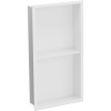 Mexen X-Wall-R zapustená polička s okrajom a poličkou 60 x 30 cm, biela - 1920603010S