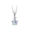 Detský prívesok Danfil kvetinka C2744 z bieleho zlata, Arctic Blue