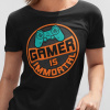 Tričko s potlačou Gamer is immortal Pánsky Čierna 3XL