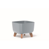 kvetináč 29cm GRACIA SQUARE DGQL300-443U svetlo sivý plastový PROSPERPLAST