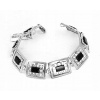 R. STRIEBRO 925 Náramok ONYX, cubic Zirconia 20 cm (R. STRIEBRO 925 Náramok ONYX, cubic Zirconia 20 cm)